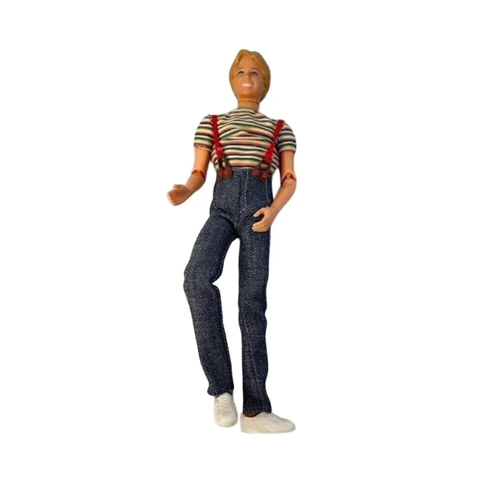Vintage 1979 Fully articulated Ken Doll Suspenders Sneakers Jeans Sean Cassidy